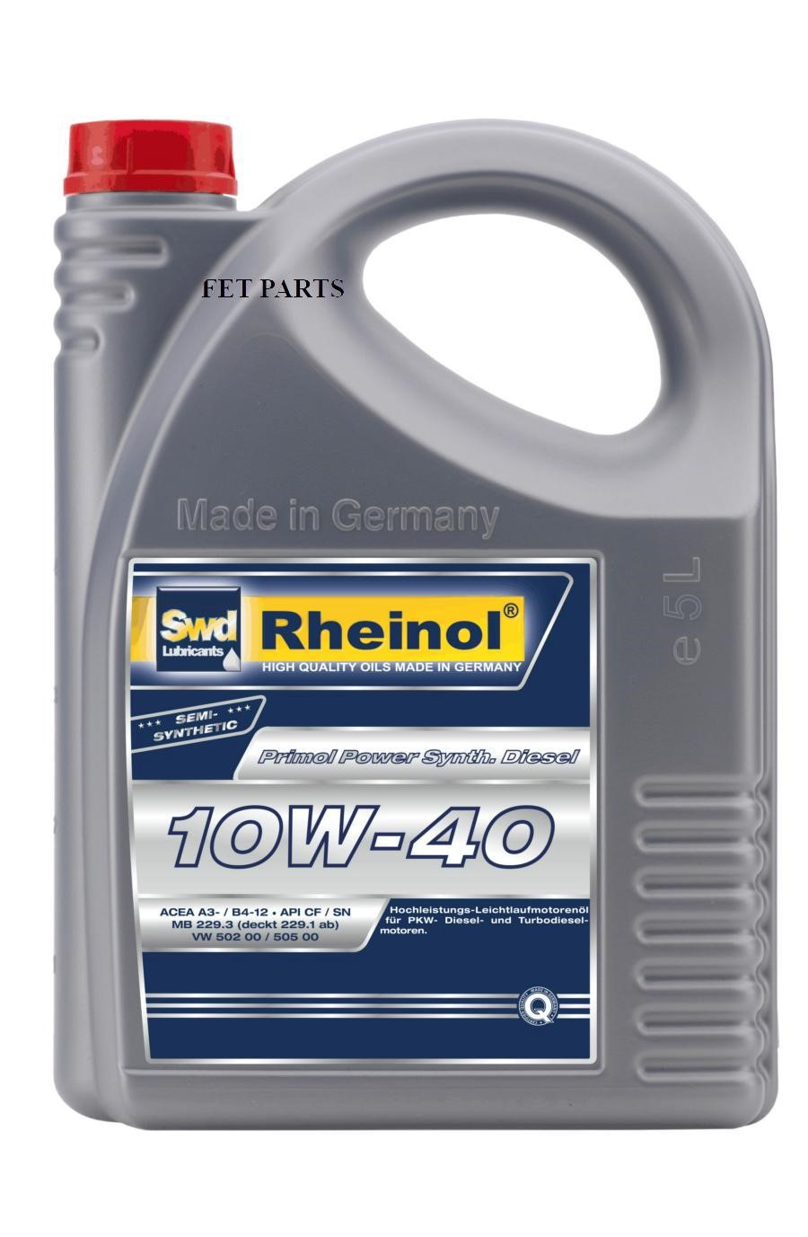 SWD Rheinol Primol Power Synth. CS Diesel 10W-40 5L (31344581)